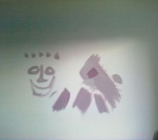 Essaie peinture, finalement le mur sera tapisser, puis peint en blanc....