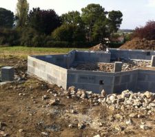 Travaux de fondations septembre la dalle est 45 cm trop haute