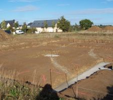 Fondation en séchage pendant 3 semaines