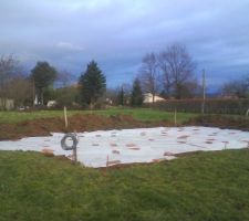 Pose du g&eacute;otextile avant graviers