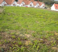 Une partie du terrain ou va etre construite notre maison