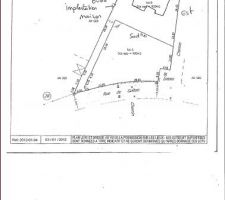 Plan du terrain avec projet implantation maison