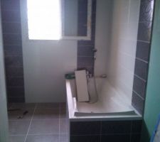 Salle de bains, baignoire.