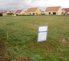 Le panneau annon&ccedil;ant l'acception du permis de construire pos&eacute; le 25/01/12