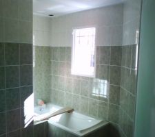 Voila &agrave; quoi ressemblera la salle de bain du bas avec la fa&iuml;ence.