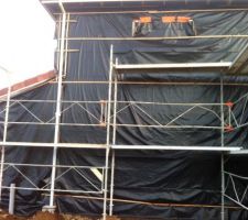 Echafaudages en place
