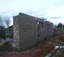 Coffrage des lintaux coté nord