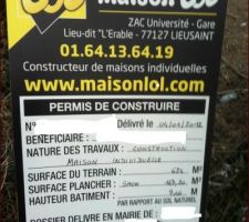 Panneau chantier