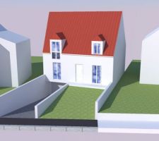 Voici une modélisation 3D faite par mes soins de ce que sera a peu de chose près notre future "Pretty little house".