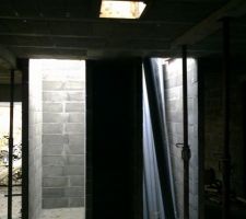Trémie escalier sous-sol 2/4 tournant