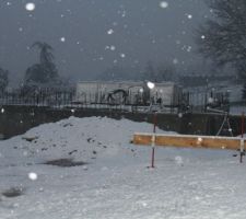 Chantier sous la neige !!!