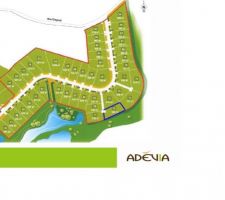 Plan des parcelles du lotissement. Nous c'est la 72 en bas &agrave; droite, entour&eacute;e en bleu.