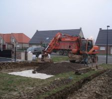 Mise en place du remblais.