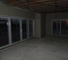 Plâtrerie: Vue du salon/salle à manger