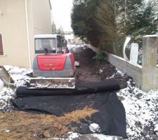 Le géotextile est arrivé...