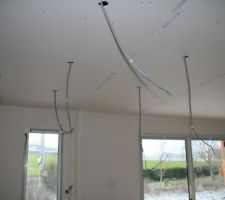 Emplacement des 5 spots salle à manger