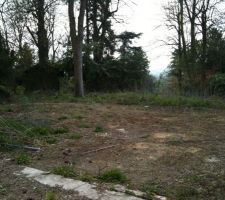 Le terrain vue du chemin.