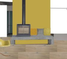 Simulation peinture couleur moutarde