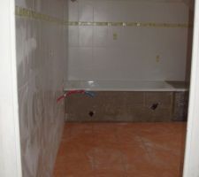 Fa&iuml;ence SDB &eacute;tage - Fa&iuml;ence murale ne correspond pas &agrave; celle choisie qui devait &ecirc;tre blanc cass&eacute; avec nervures grises !!!