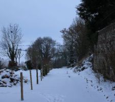 Le chemin d'entr&eacute;e &agrave; amm&eacute;nager