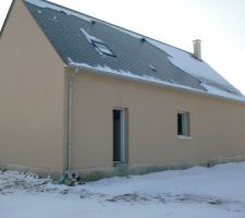 L arriere de notre maison sous la neige