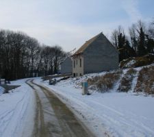 Lotissement sous la neige.