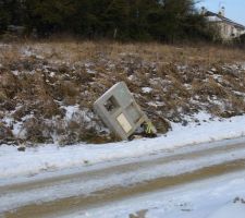 Il est HS et le beton est explosé !!