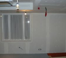 Début des joints de plâtres