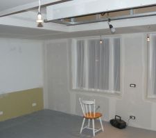 Début des joints de plâtres