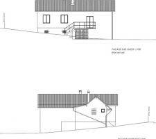 Facades Sud-Ouest et Nord-Est actuelles