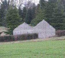 Les murs de la maison avec les arbres !