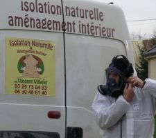 L'extra-terrestre pour la mise en oeuvre de la ouate de cellulose