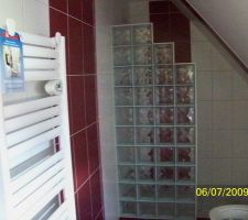 La cloison de la douche