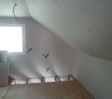 Le placo est mis sur les mur on commence vraiment &agrave; se rendre compte des volumes!