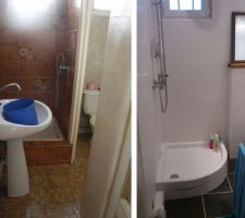 La salle d'eau : avant et apr&egrave;s !