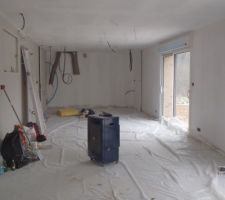 Peinture murs et plafonds rez-de-chaussée