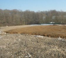 Travaux de terrassement : préparation de la terrasse