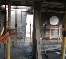 La dalle de l'etage a ete coule