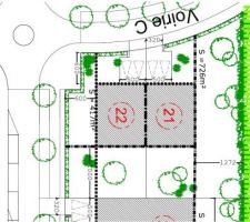 Plan de notre terrain, le LOT 21.