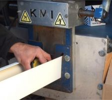 Gouttière en cours de création