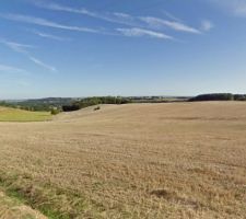 Vue que l'on aura &agrave; droite du terrain.