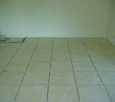 Pose carrelage 1er jour