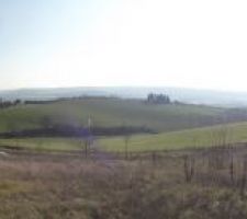 Vue du terrain (terrain n'est pas creux, c'est l'effet de la vue panoramique)