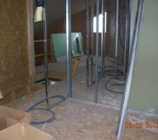 L'&eacute;tage en cours de cloisonnement