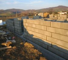 Elevation murs partie garage