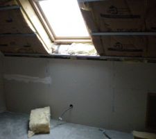 Notre chambre, le placo n'est pas terminé.