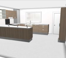 Id&eacute;e de cuisine avec un bar