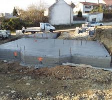 La dalle fraichement coulée du jour !!!