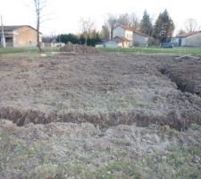 Début du terrassement pour les fondations.