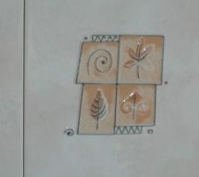 Motif assorti au carrelage salle de bain